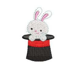 Embroidery Design Bunny In Hat 2