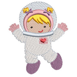 Diseño Para Bordado Chica Astronauta
