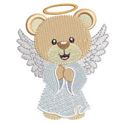 Embroidery Design Bear Angel Protector