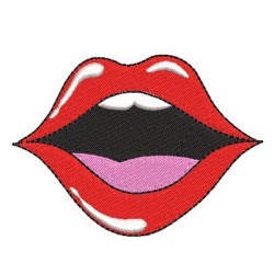 Embroidery Design Female Mouth