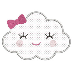 Embroidery Design Applied Cloud 20 Cm