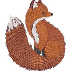 Embroidery Design Realistic Fox