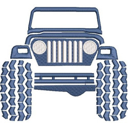 Matriz De Bordado Jeep Estilizado