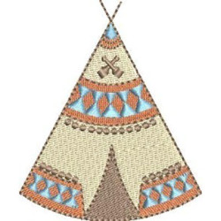 Embroidery Design Indian House 8 Cm
