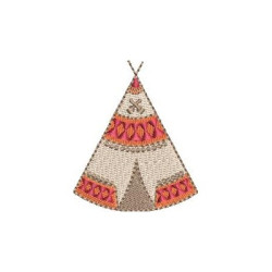 Embroidery Design Indian House 6 Cm