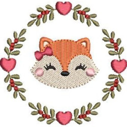 Embroidery Design Frame Baby Fox 6