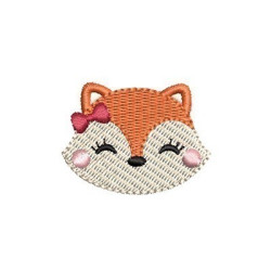 Embroidery Design Head Baby Fox 1
