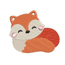 Embroidery Design Baby Fox Sleeping