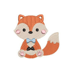 Embroidery Design Sitting Baby Fox 2