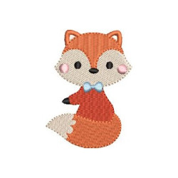 Embroidery Design Sitting Baby Fox 3