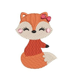 Embroidery Design Sitting Baby Fox 4