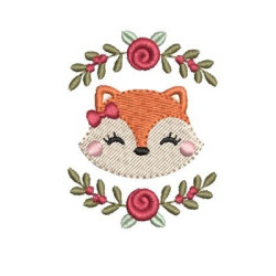Embroidery Design Frame Baby Fox 11
