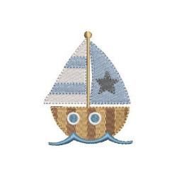 Embroidery Design Boat