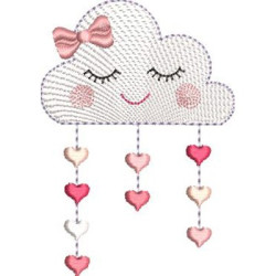 Embroidery Design Rippled Cloud Rain Of Love
