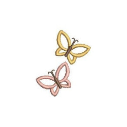 Embroidery Design Contoured Butterflies