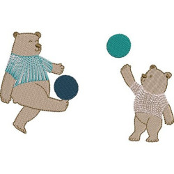 Embroidery Design Daddy Bear And Cup 2