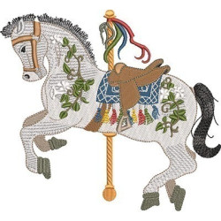 Embroidery Design Carousel Horse