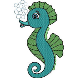 Embroidery Design Baby Seahorse