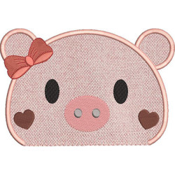 Embroidery Design Piggy Aplicado 2