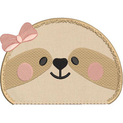 Embroidery Design Sloth Applied 2