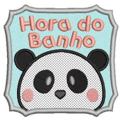 Matriz De Bordado Hora Do Banho Panda Aplicado 1