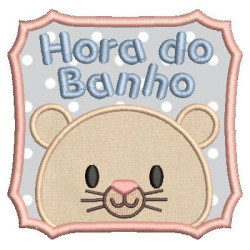 Embroidery Design Applied Bath Time Ounce