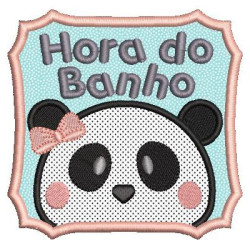 Matriz De Bordado Hora Do Banho Panda Aplicado 2