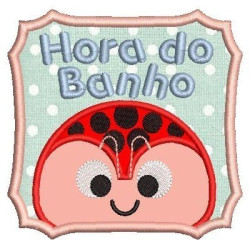 Matriz De Bordado Hora Do Banho Joaninha Aplicada