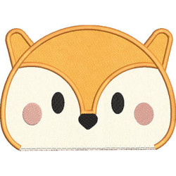 Embroidery Design Fox Applied 2