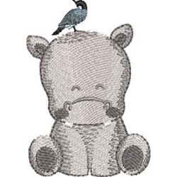 Embroidery Design Baby Hipopotamus 1