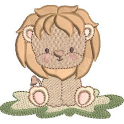 Embroidery Design Baby Lion Safari 1