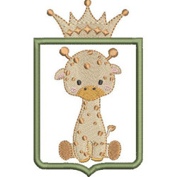 Matriz De Bordado Moldura Safari Girafa Bebê 4