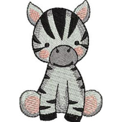 Embroidery Design Baby Zebra 1