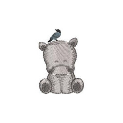Embroidery Design Baby Hipopotamus 2