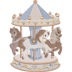 Embroidery Design Cute Carousel