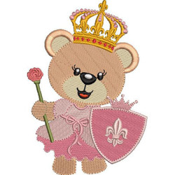Embroidery Design Princess Bear