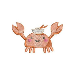 Embroidery Design Seaman Crab