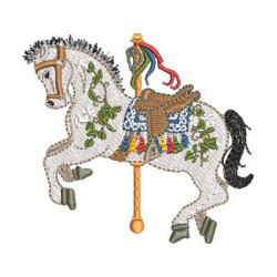 Embroidery Design Carousel Horse 2