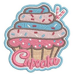 Embroidery Design Cupcake Contour