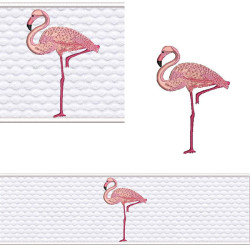 Matriz De Bordado Conjunto Para Lavabo Flamingo