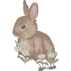 Embroidery Design Rabbit In The Garden In Cross Stitch 5