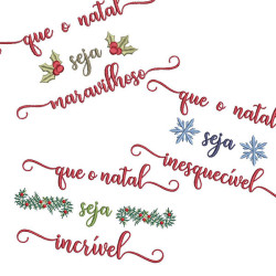 Matriz De Bordado 3 Frases De Natal
