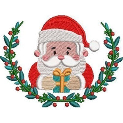 Embroidery Design Frame Santa Claus Cute 2