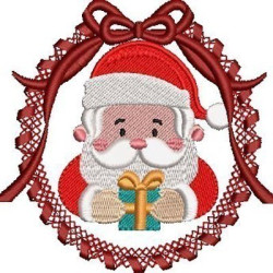 Embroidery Design Frame Santa Claus Cute 3