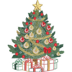 Matriz De Bordado árvore De Natal 7