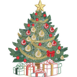 Matriz De Bordado árvore De Natal 8