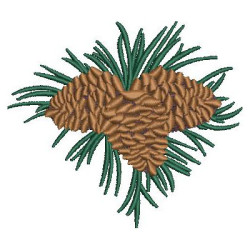 Embroidery Design Christmas Pine Cone