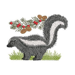 Embroidery Design Christmas Badger