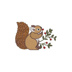 Embroidery Design Christmas Squirrel 4