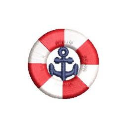 Embroidery Design Ring Buoy And Anchor